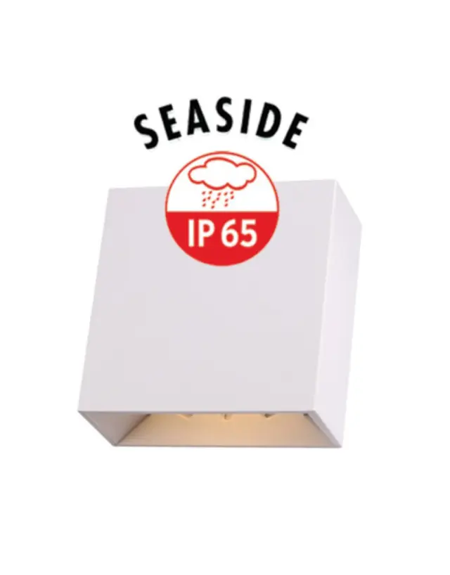 ΦΩΤΙΣΤΙΚΟ ΑΠΛΙΚΑ LED 120x120x52mm 4W 3000K 260lm IP65 ΠΛΑΣΤΙΚΟ ΛΕΥΚΟ SEASIDE UNIVERSE