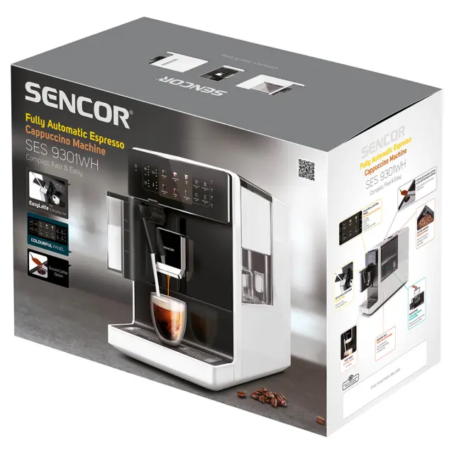 Μηχανή Espresso Sencor SES 9301WH 19Bar με LED Πάνελ Λειτουργίας Λευκή 2