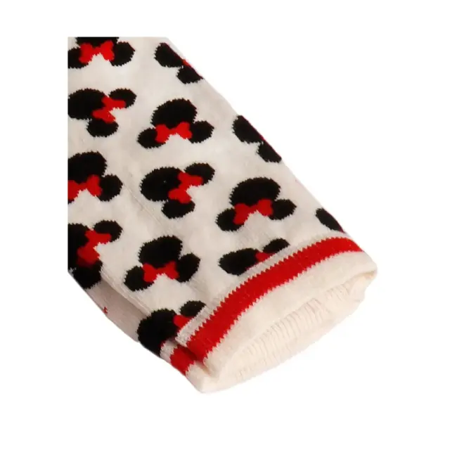 Admas Γυναικείες Κάλτσες Σοσόνια Disney Minnie Smile Faces, Χρώμα Λευκό-Κόκκινο - ONESIZE 2