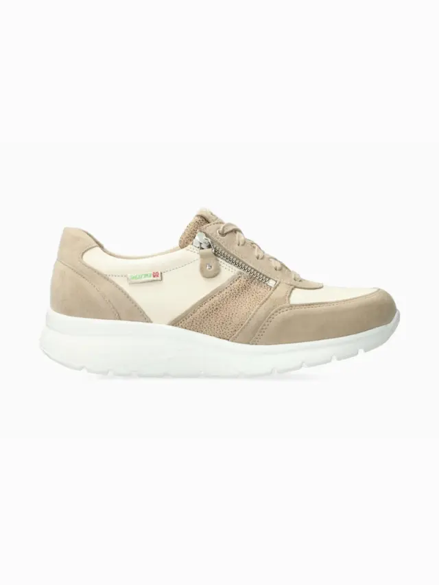 Mephisto/Sano Sneakers Γυναικείο δέρμα/δέρμα Nubuck Μπεζ SAN/IZAE-S L/SAND 2
