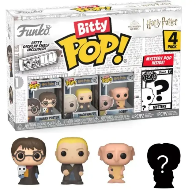 Φιγούρες HARRY POTTER - Bitty Pop 4 Pack 2.5cm - Harry in robe with Scarf