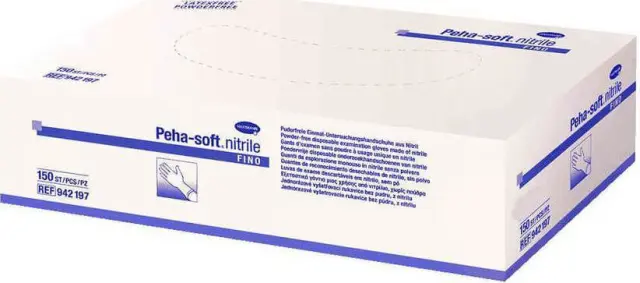 Hartmann Peha-soft Nitrile Fino εξεταστικά γάντια νιτριλίου χωρίς πούδρα Extra large 150 τεμ