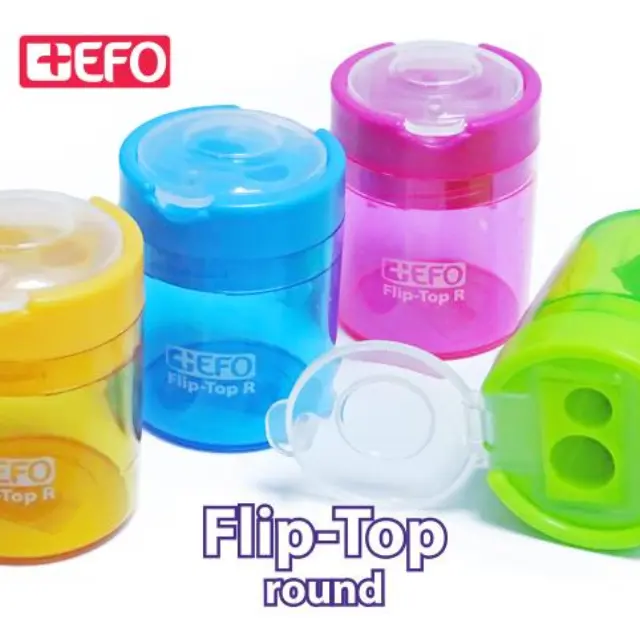Ξύστρα +Efo Flip-Top Round Βαρελάκι 2 τρύπες
