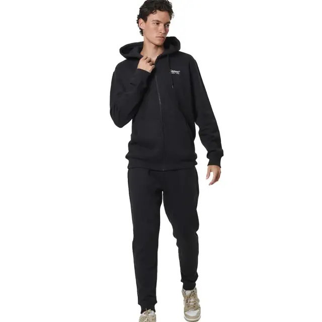 Body Action Men's Zip Through Hoodie Μαύρο 073525-01 (Body Action) 2