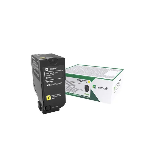 Lexmark 75B20Y0 Γνήσιο Toner Laser Εκτυπωτή Κίτρινο Return Program 10000 Σελίδων