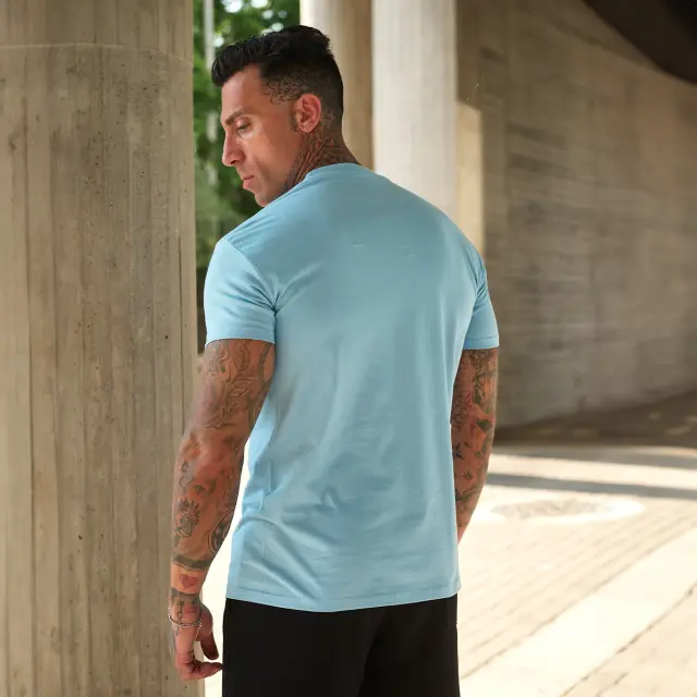 T-shirt Noshame® Σιελ με τύπωμα polymorphic - 142575 - XXL 2