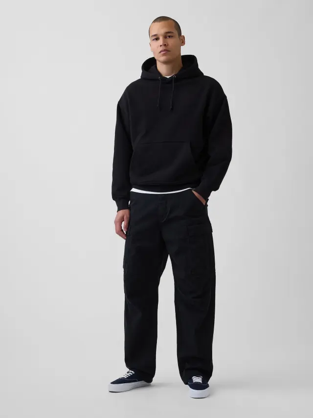 Ανδρικό Cargo Παντελόνι Baggy BLACK - 36X32