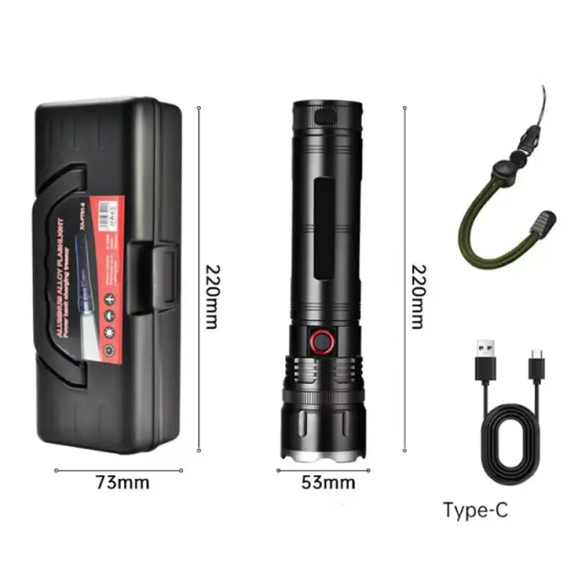 Επαναφορτιζόμενος Φακός USB 15hours - Aluminium Alloy Flashlight XA-P701-2 0102135 2