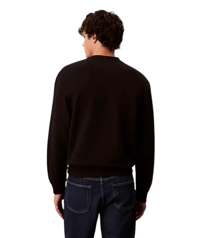 Calvin Klein - Ανδρικό Φούτερ 350Terry Monogram Regular Fit LV04RC296G-UB1 Μαύρο 3