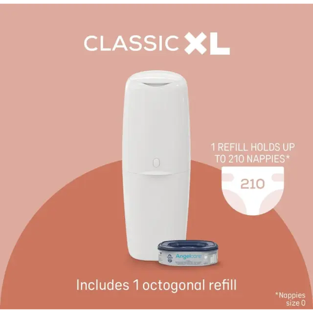 Κάδος Απόρριψης Παιδικής Πάνας Angelcare Xl White AD8000XL-DE BR79481 2
