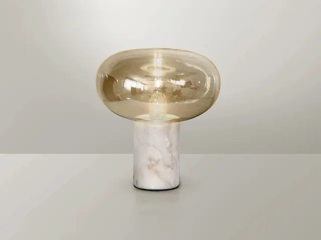 Fungi 1L φωτιστικό επιτραπέζιο μαρμάρινο Άσπρο
