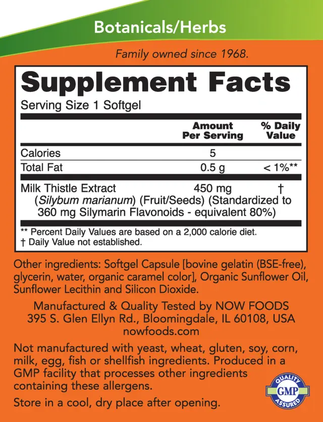Now Foods Silymarin Milk Thistle Extract, Extra Strength 450 mg 2
