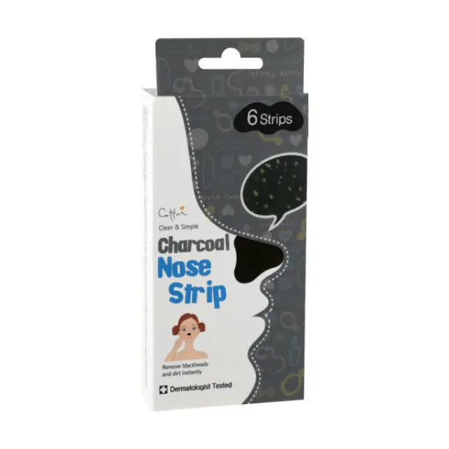 Vican Cettua Clean + Simple Charcoal Nose Strip Επιθέματα για τη Μύτη με Βάση τον Ενεργό Άνθρακα 6 τεμάχια