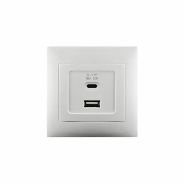 Stinel Πρίζα usb typeA + type C Λευκό "Domus"