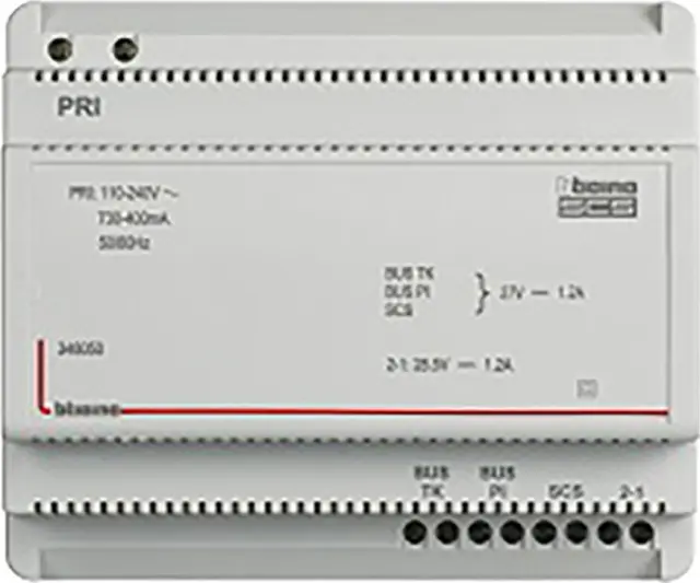 6 DIN power supply for 2-wires audio e video system 6 DIN power supply for 2-wires audio e video system