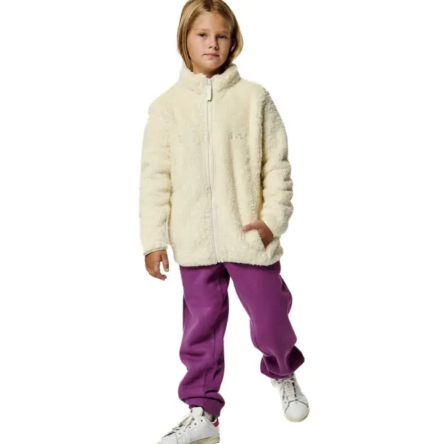 Body Action Girl's Fluffy Παιδική Ζακέτα Fleece Ecru - 9-10 χρονών 2