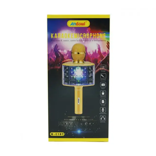 Andowl Q-C107 Ασύρματο Μικρόφωνο Karaoke