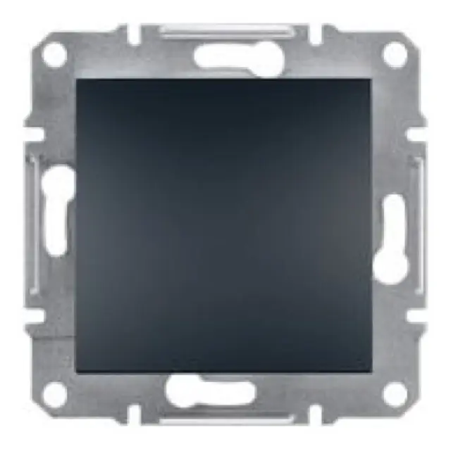 Asfora - 1pole pushbutton, screw terminals, wo frame, anthracite