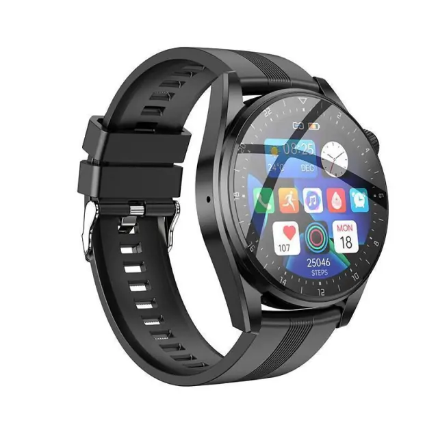 Hoco Smartwatch Bluetooth 1.36 ιντσών με λειτουργία κλήσεων και καρδιακού ρυθμού Μάυρο Y9 2