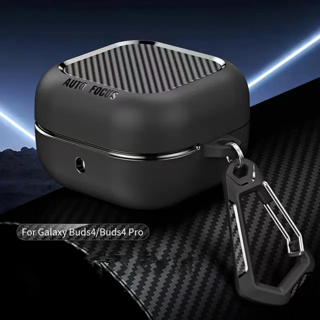 Techsuit - CarbonFiber - for Samsung Galaxy Buds 4 / Buds 4 Pro - Black 2