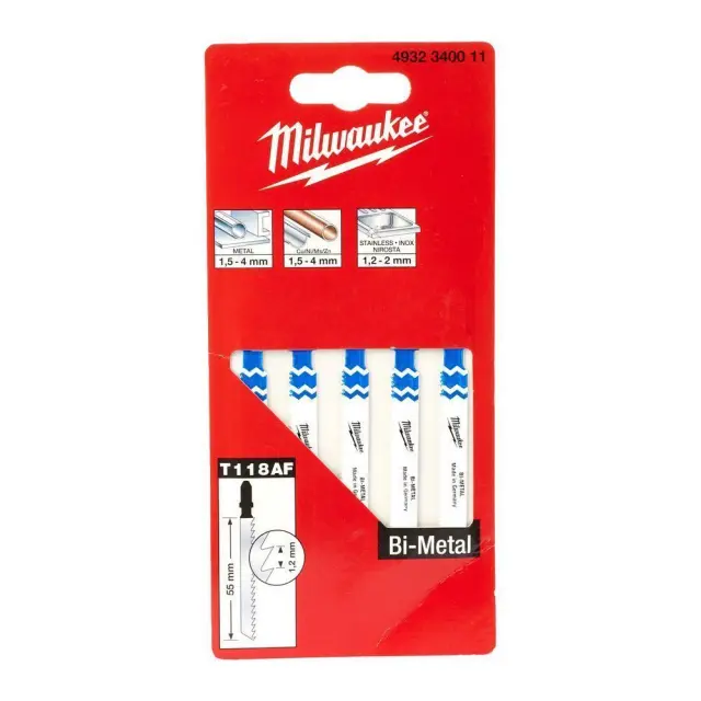 Milwaukee 4932340011 - ΛΑΜΕΣ ΣΕΓΑΣ 55x1.2/T118AF Set 5τμχ MW 2