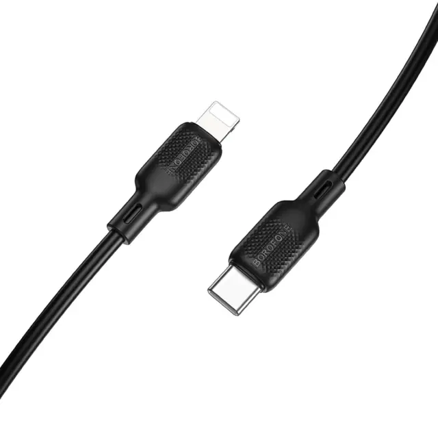 Borofone® - Lenny Series -Data Καλώδιο USB-C σε Lightning 27W 2m- Black.