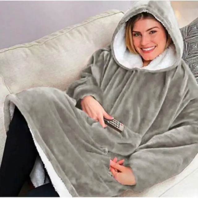 Huggle Κουβέρτα Βελουτέ King Size 70x90εκ. Γκρι