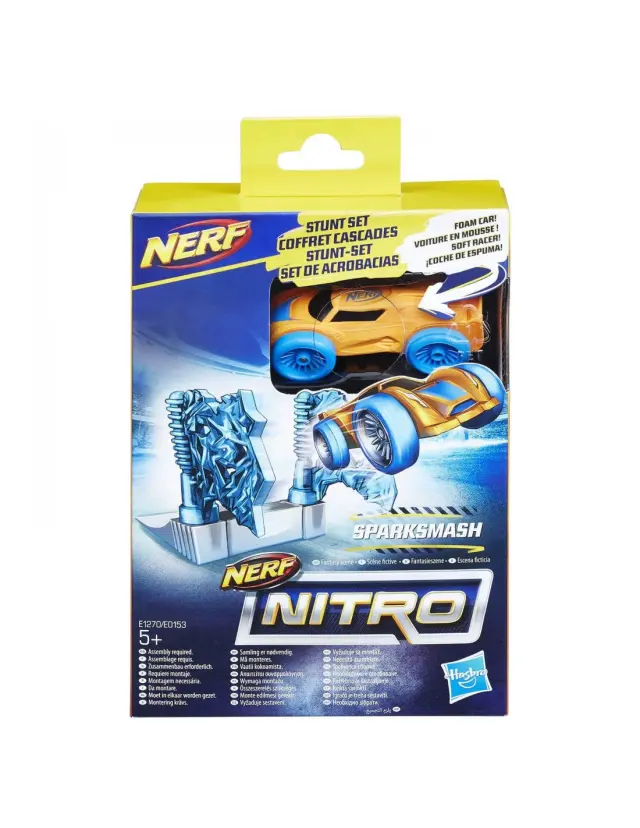 Hasbro Nerf Nitro Barrel Sparksmash Stunt Set Αυτοκινητάκι Με Ράμπα Εκτόξευσης E0153 / E1270