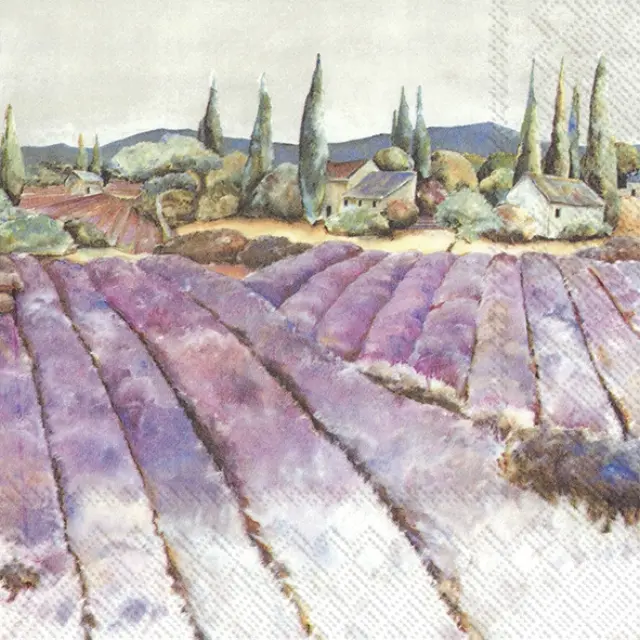 Χαρτοπετσέτα για decoupage, Valley of Lavander, 1 τεμ.