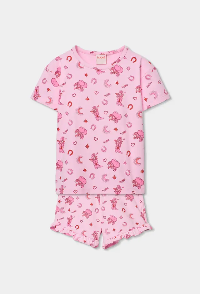 Boboli Knit pyjamas με τύπωμα για κορίτσι 483016-9768