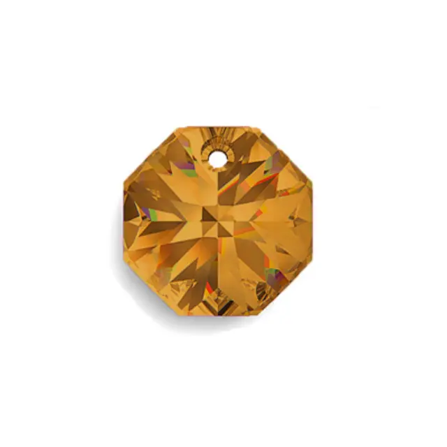 Swarovski 6401 Octagon Topaz 8mm - 6τεμ