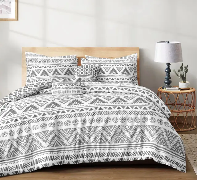 Πάπλωμα 220x240 Υπέρδιπλο Whitegg Παπ106 White-Grey 100% Πολυέστερ