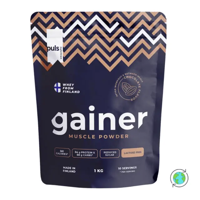 Whey Gainer Πρωτεΐνη Χωρίς Λακτόζη Σοκολάτα - Puls Nutrition - 1Kg 6430056595085