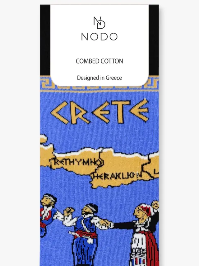 Κάλτσα Βαμβακερή με Σχέδια Crete NODO - ONE SIZE 3