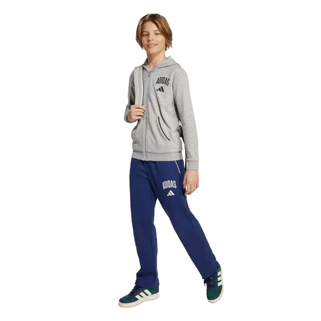 adidas Sportswear Kids Collegiate French Terry Full-Zip Hoodie Γκρι JW2388 (adidas Sportswear) - 128 3