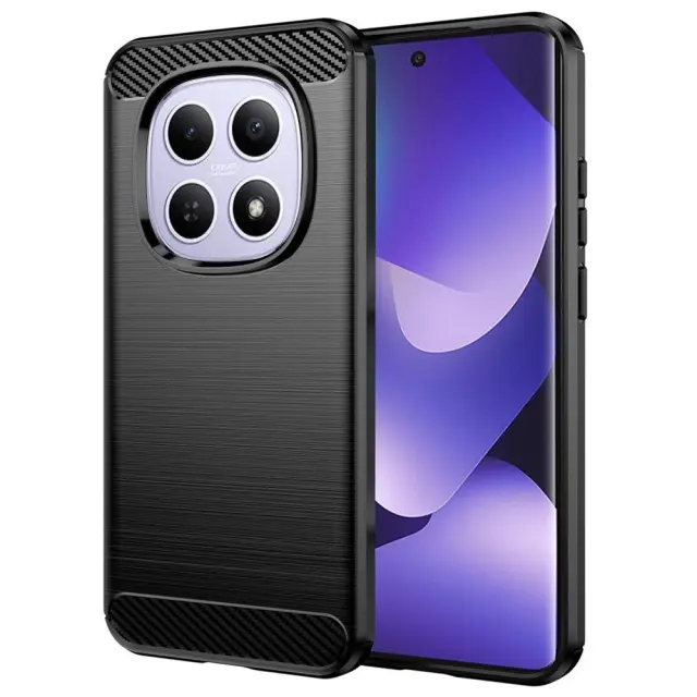 Techsuit - Carbon Silicone - Xiaomi Redmi Note 15 5G / Note 15 4G / Poco M8 5G - Black