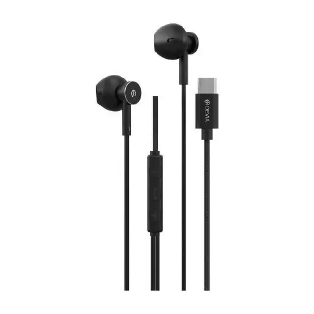 Hands Free Stereo Devia EM113 M2 Metal USB C Smart Μαύρο N66406