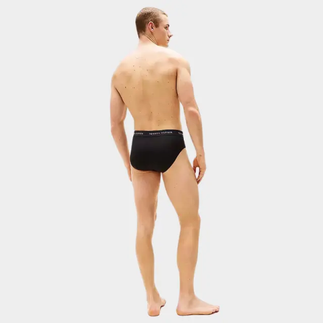 Tommy Hilfiger - Ανδρικά Σλιπ 3Pack Signature Logo Waistband Briefs UM0UM03471-0WE Μαύρο - S 3