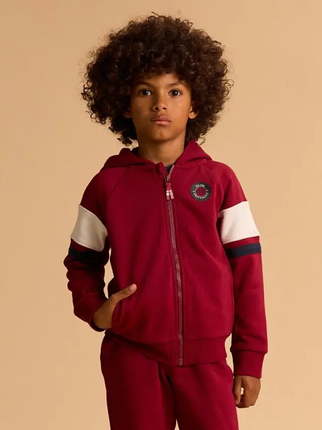 Παιδική Ζακέτα για Αγόρια Varsity Burgundy ΚΟΚΚΙΝΟ 2