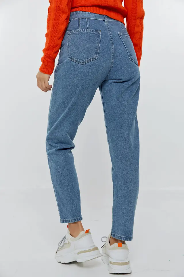Παντελόνι Jean με Ζωνάκι Denim Μπλέ 3