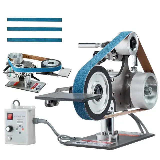 Επαγγελματικός Ταινιολειαντήρας 550W με Μεταβλητή Ταχύτητα (VFD) - Τριβείο Ιμάντα 762x25,4mm για Μαχαιροποιία & Μεταλλουργία (VEVOR)
