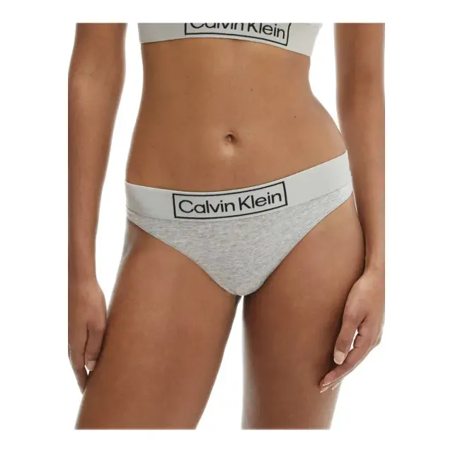 Calvin Klein Γυναικείο String Reimagine Heritage Thong, Χρώμα Grey Heather