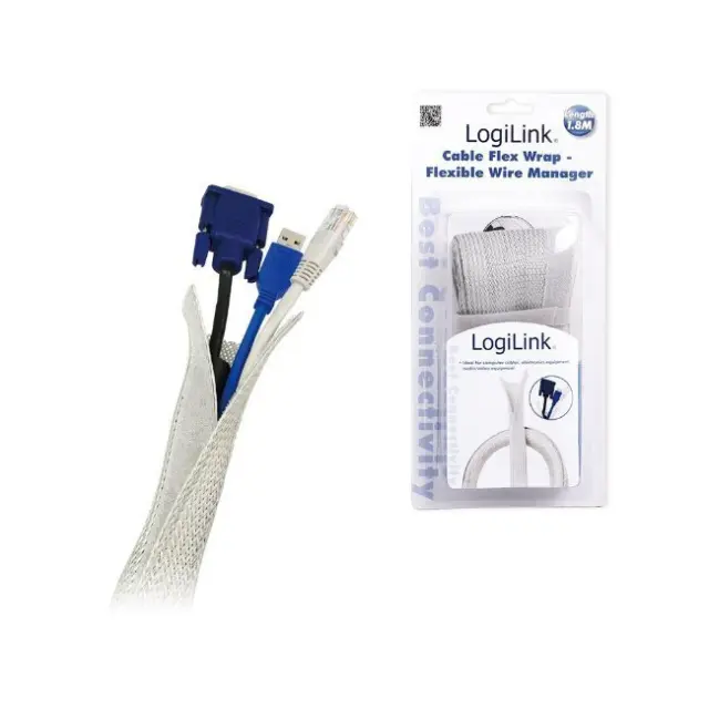 LogiLink Πλέγμα Καλωδίων Gray (KAB0007)