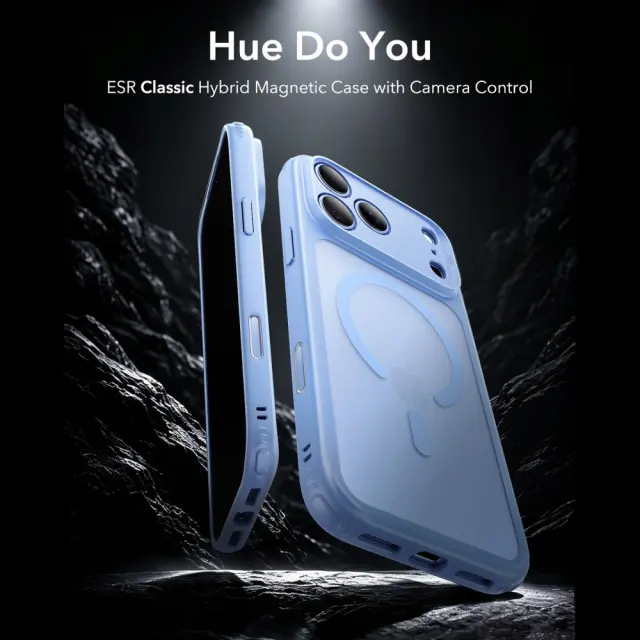 ESR® Classic Hybrid MagSafe Θήκη για iPhone 17 Pro/18 Pro- Frosted Light Blue. 2