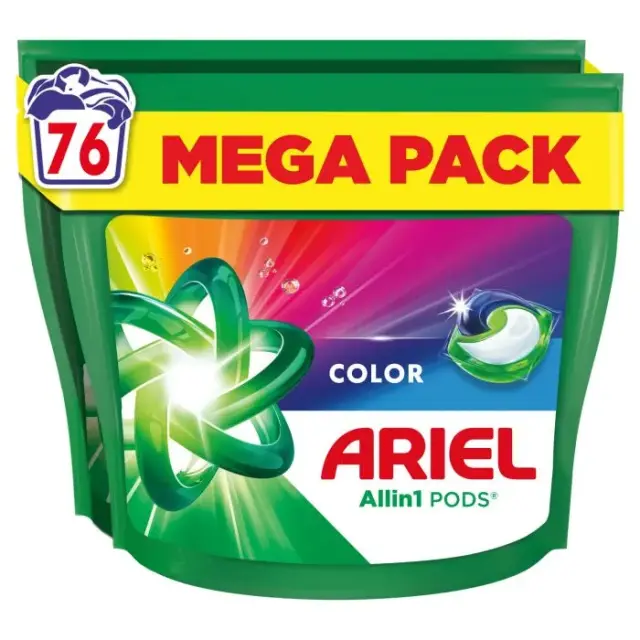 Ariel All In 1 Pods απορρυπαντικό πλυντηρίου ρούχων σε κάψουλες color 1383,2 γρ 76μεζ 3