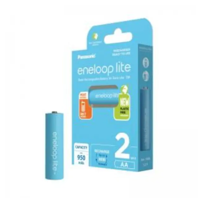 Μπαταρία Επαναφορτιζόμενη Panasonic Eneloop lite BK-3LCCE/2BE 950 mAh size AA Ni-MH 1.2V Τεμ. 2 New Package 3