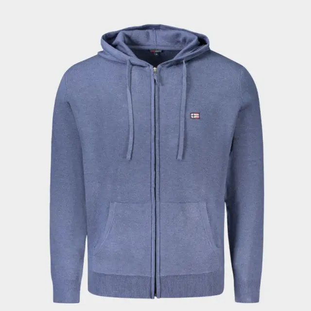 Norway Nautical School - Ανδρικό Πουλόβερ Με Φερμουάρ 843105-DENIM Μπλε - 3XL