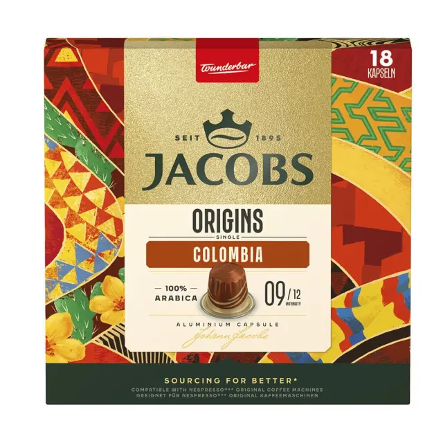 Jacobs Origins Columbia Κάψουλες Nespresso 18τμχ