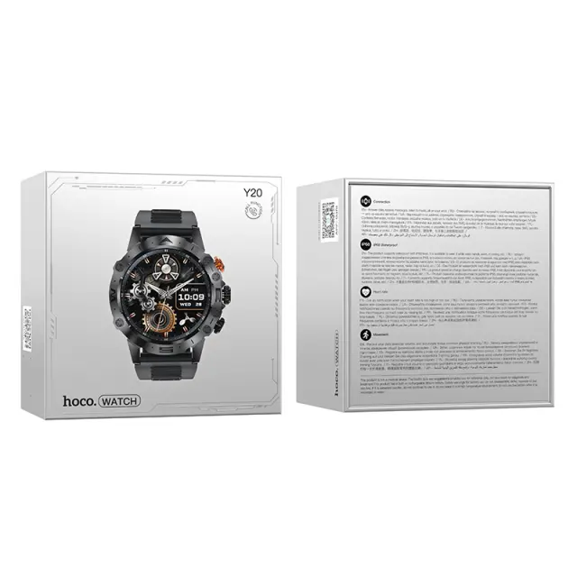 Smartwatch Hoco Y20 IP65 Οθόνη 1.53" 300mAh V5.1 με Δυνατότητα Κλήσεων Μαύρο 2