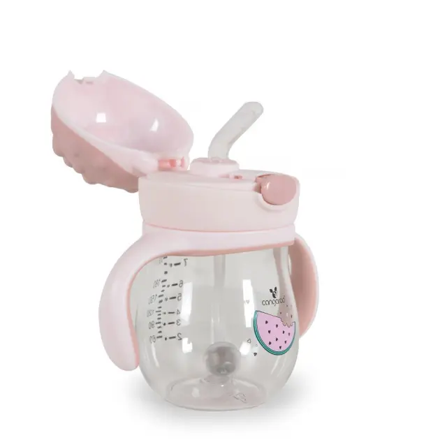 Ποτηράκι με Λαβές και Καλαμάκι 250ml Brillo Cangaroo Pink A0033 3800146269524 2